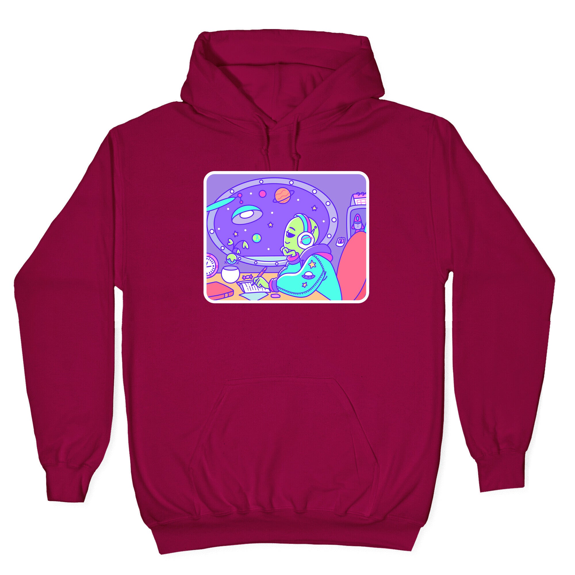 Chillhop Alien Hoodie