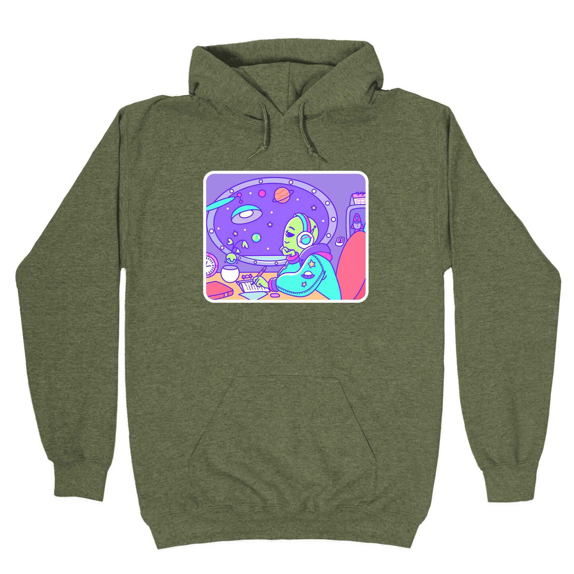 Chillhop Alien Hoodie