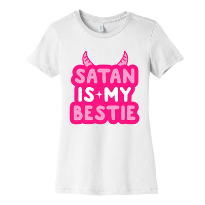 Satan Is My Bestie Women's Cotton Tee