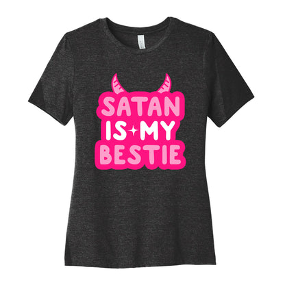 Satan Is My Bestie Women's Cotton Tee