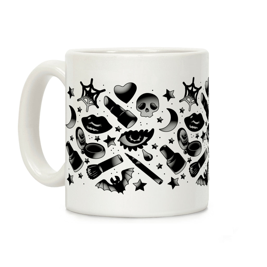 Goth Makeup Pattern Coffee Mug