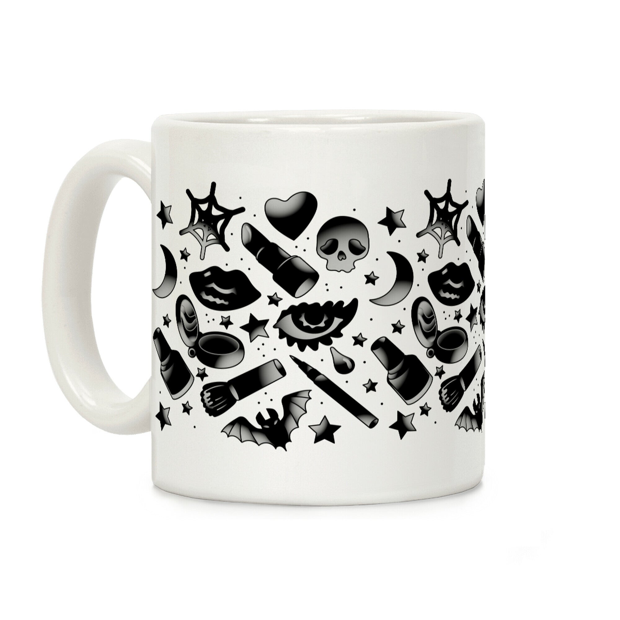 Goth Makeup Pattern Coffee Mug