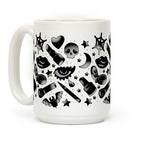 Goth Makeup Pattern Coffee Mug