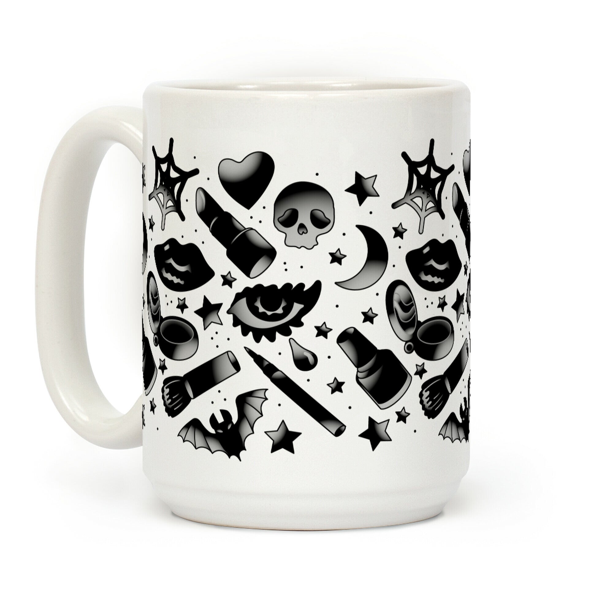 Goth Makeup Pattern Coffee Mug