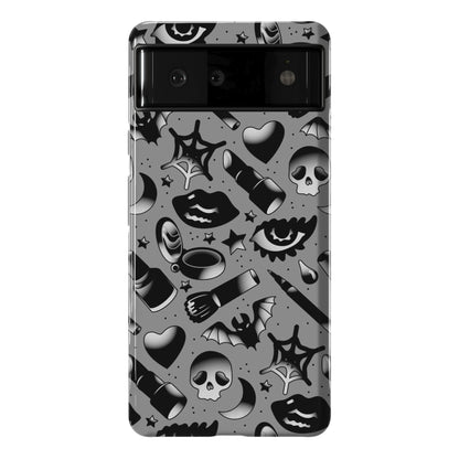 Goth Makeup Pattern Phone Case