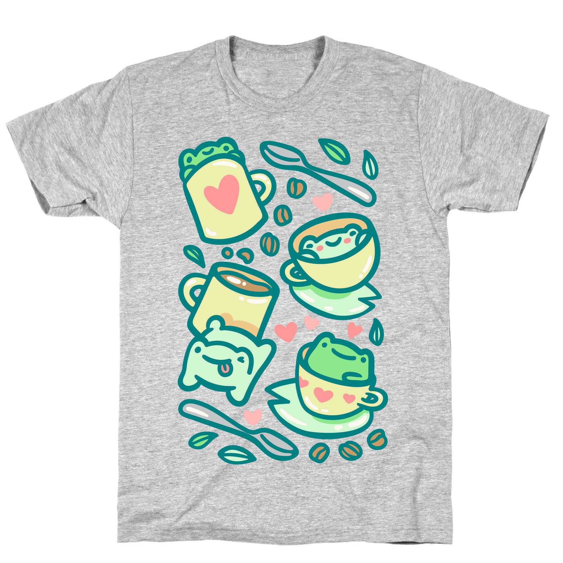 Coffee And Tea Frogs T-Shirt