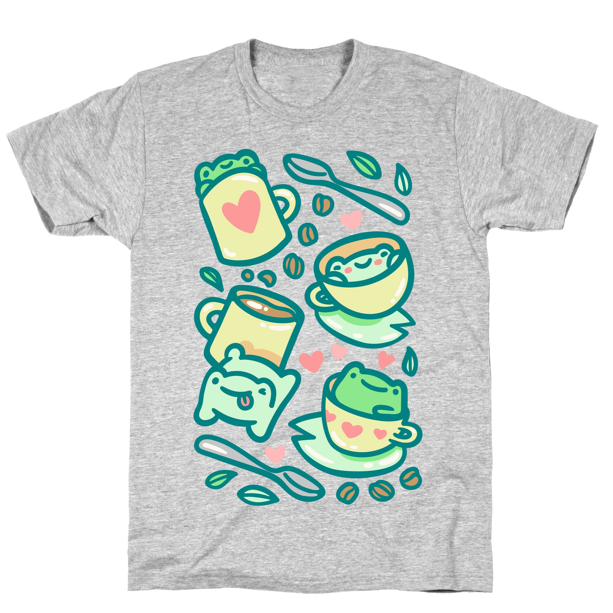 Coffee And Tea Frogs T-Shirt