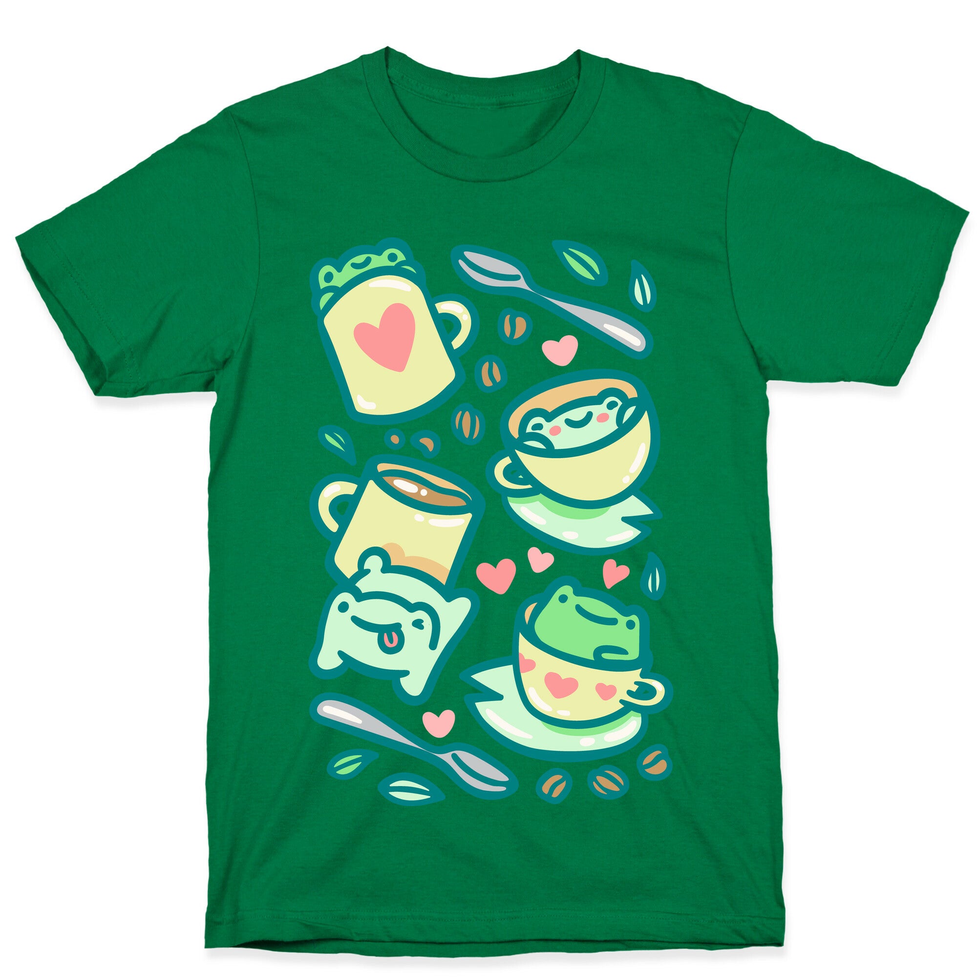 Coffee And Tea Frogs T-Shirt