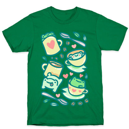 Coffee And Tea Frogs T-Shirt