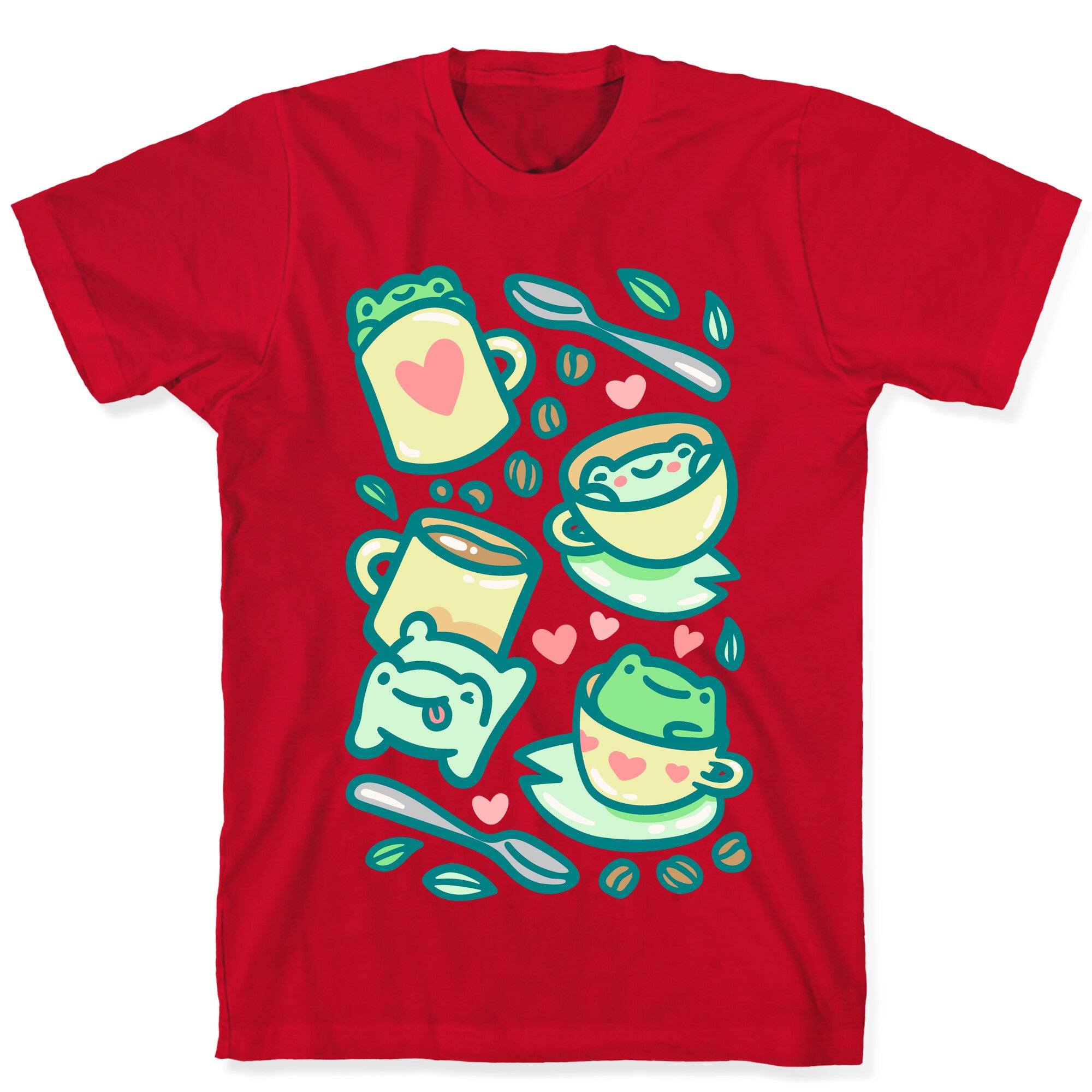 Coffee And Tea Frogs T-Shirt