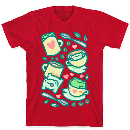 Coffee And Tea Frogs T-Shirt