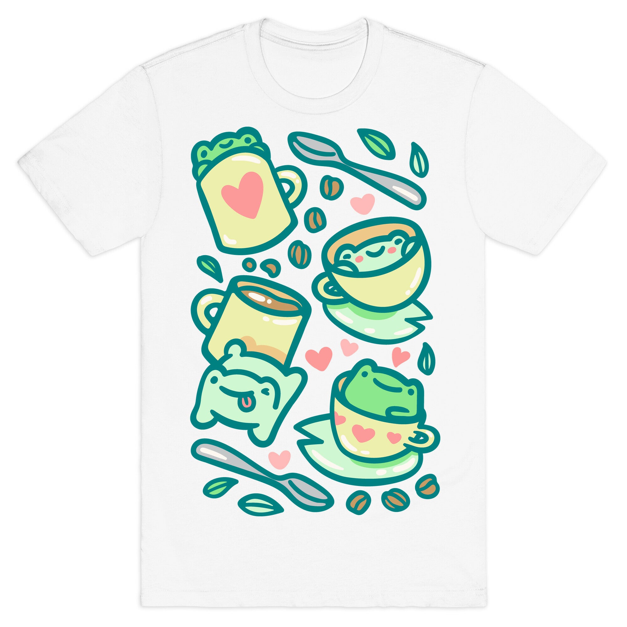 Coffee And Tea Frogs T-Shirt