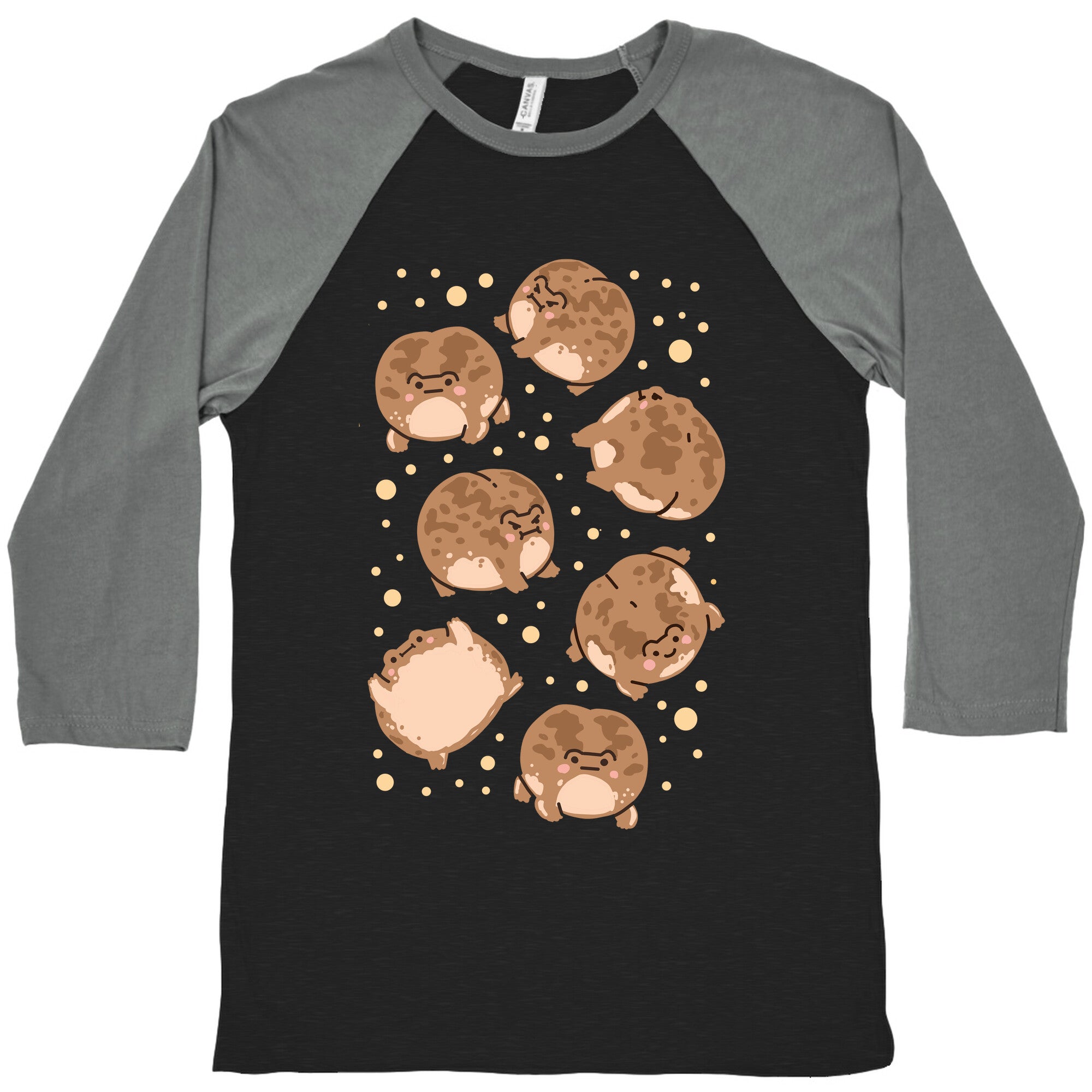 Desert Rain Frog Pattern Baseball Tee