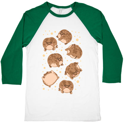 Desert Rain Frog Pattern Baseball Tee