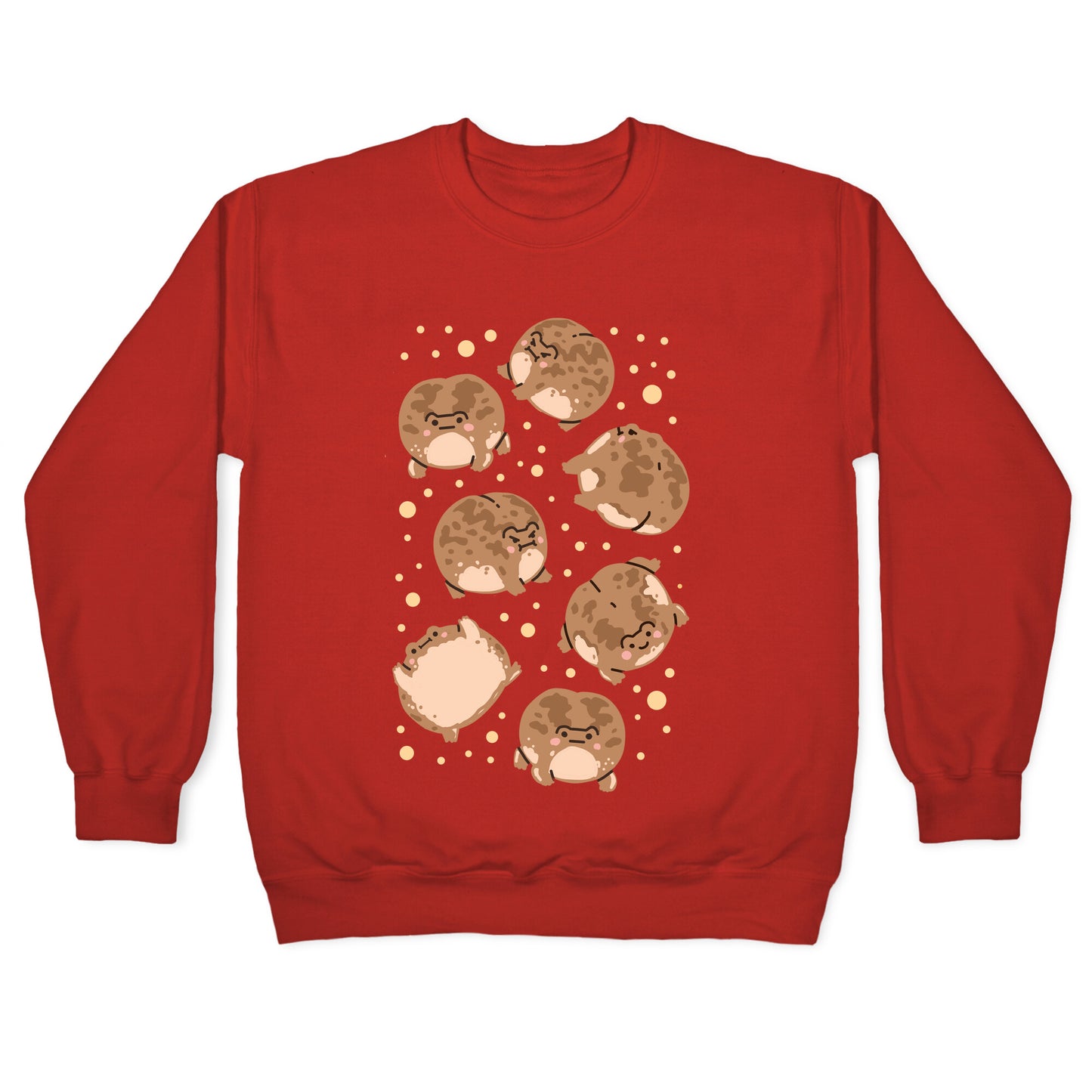 Desert Rain Frog Pattern Crewneck Sweatshirt