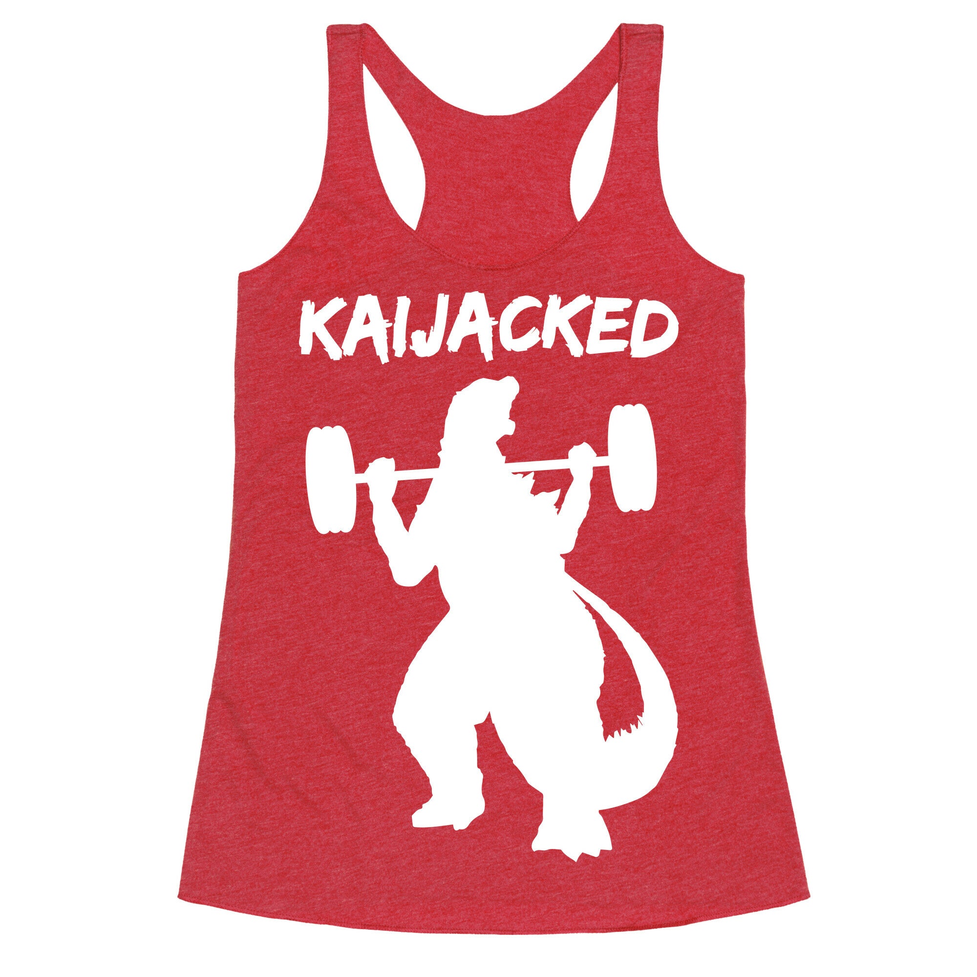 Kaijacked Kaiju Gozilla Racerback Tank
