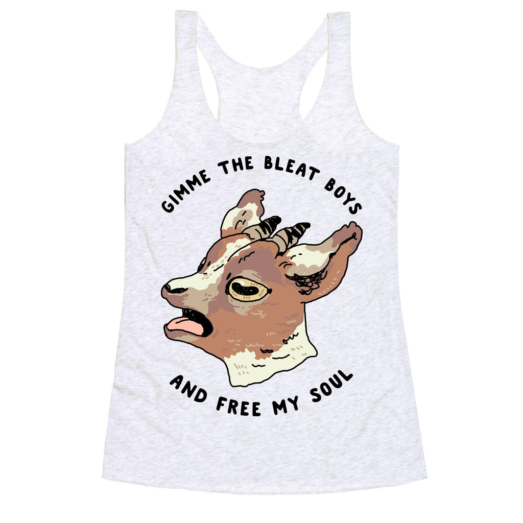 Gimme The Bleat Boys  Racerback Tank