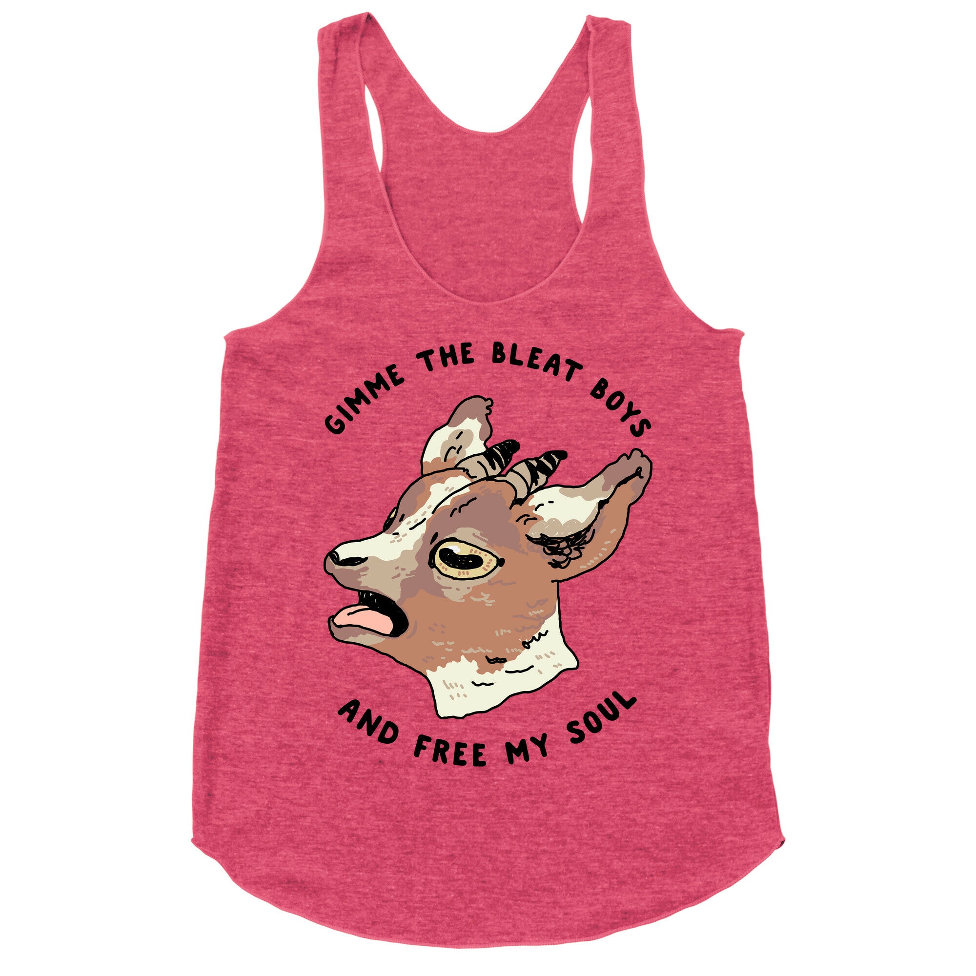 Gimme The Bleat Boys  Racerback Tank