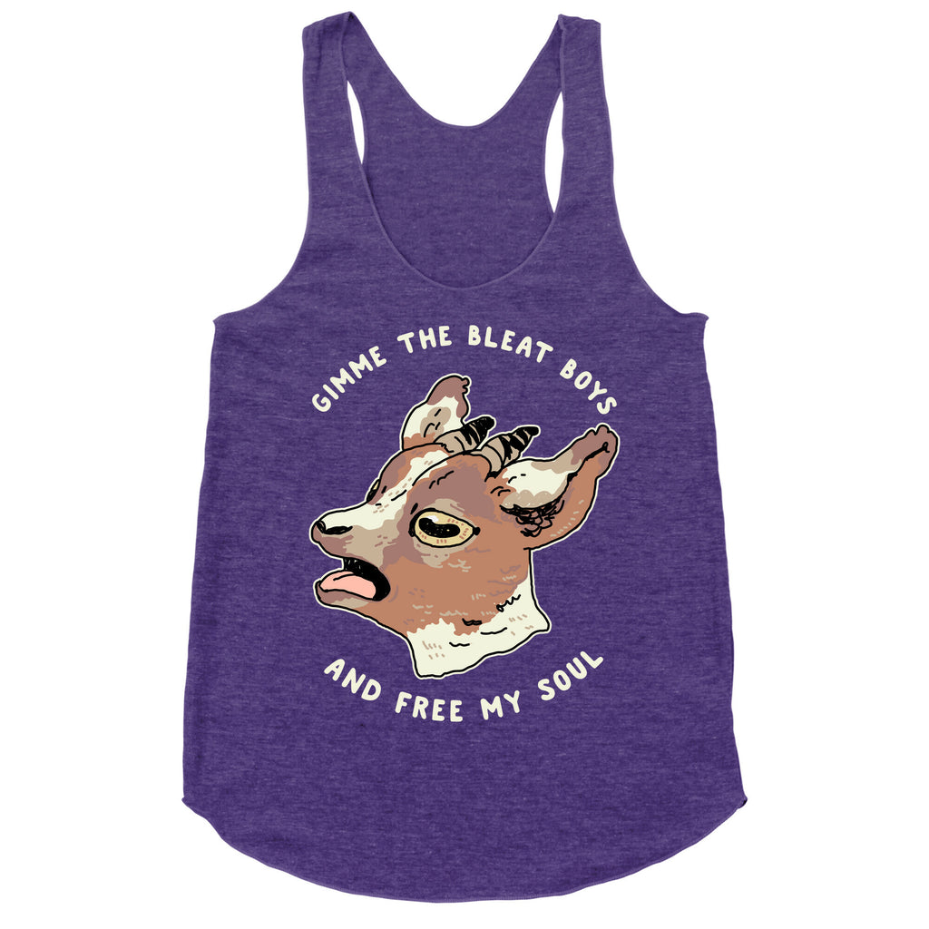 Gimme The Bleat Boys  Racerback Tank