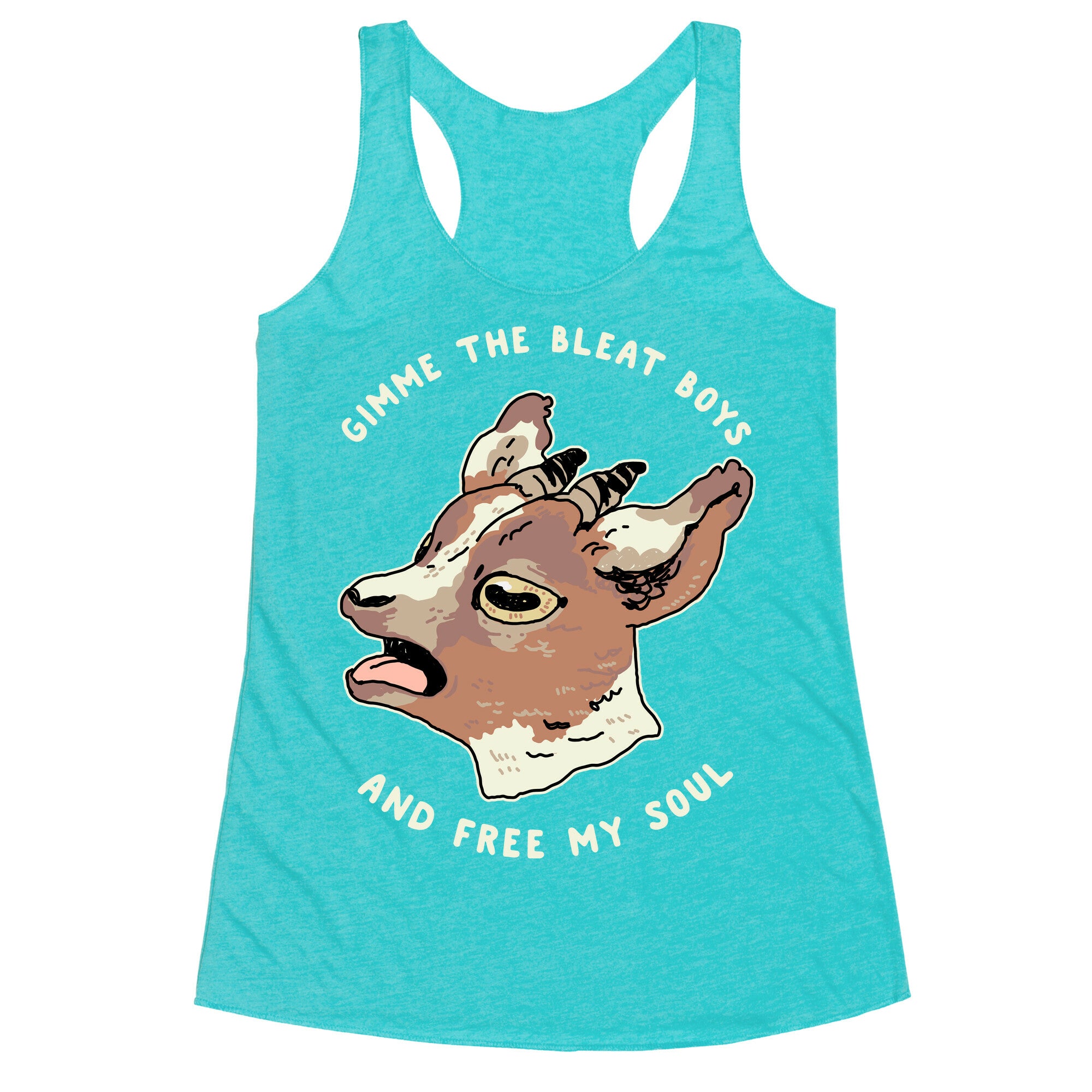 Gimme The Bleat Boys  Racerback Tank