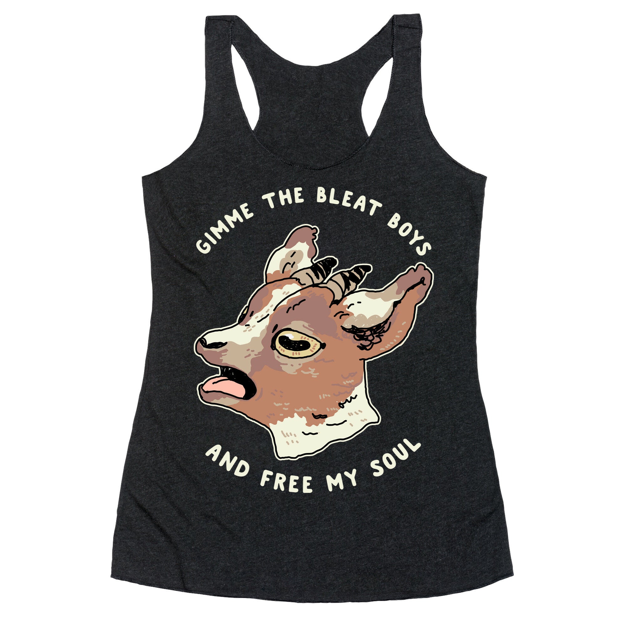 Gimme The Bleat Boys  Racerback Tank