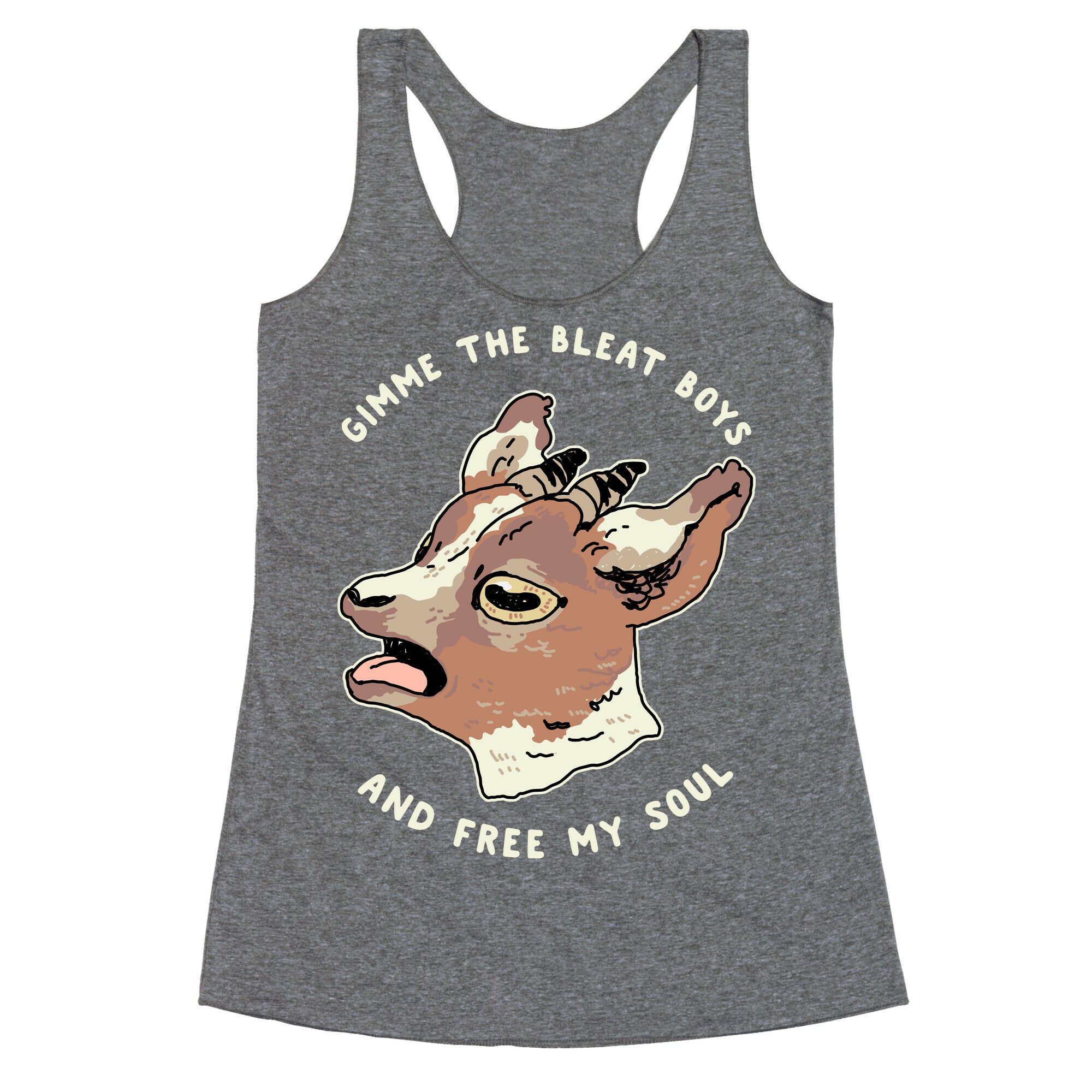 Gimme The Bleat Boys  Racerback Tank