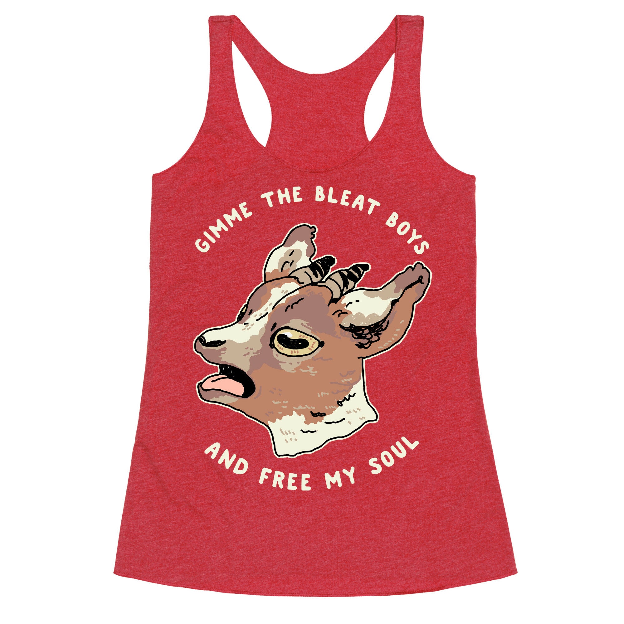 Gimme The Bleat Boys  Racerback Tank