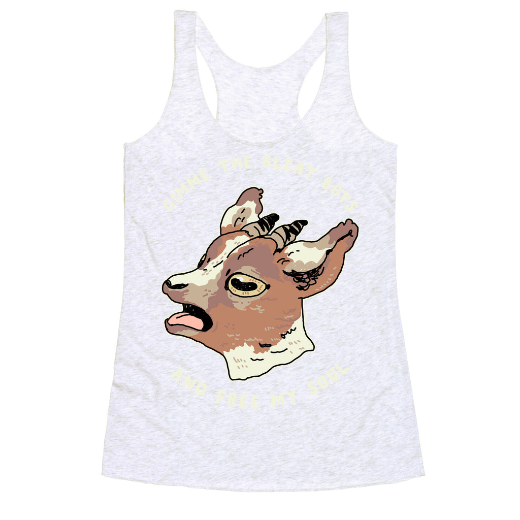 Gimme The Bleat Boys  Racerback Tank