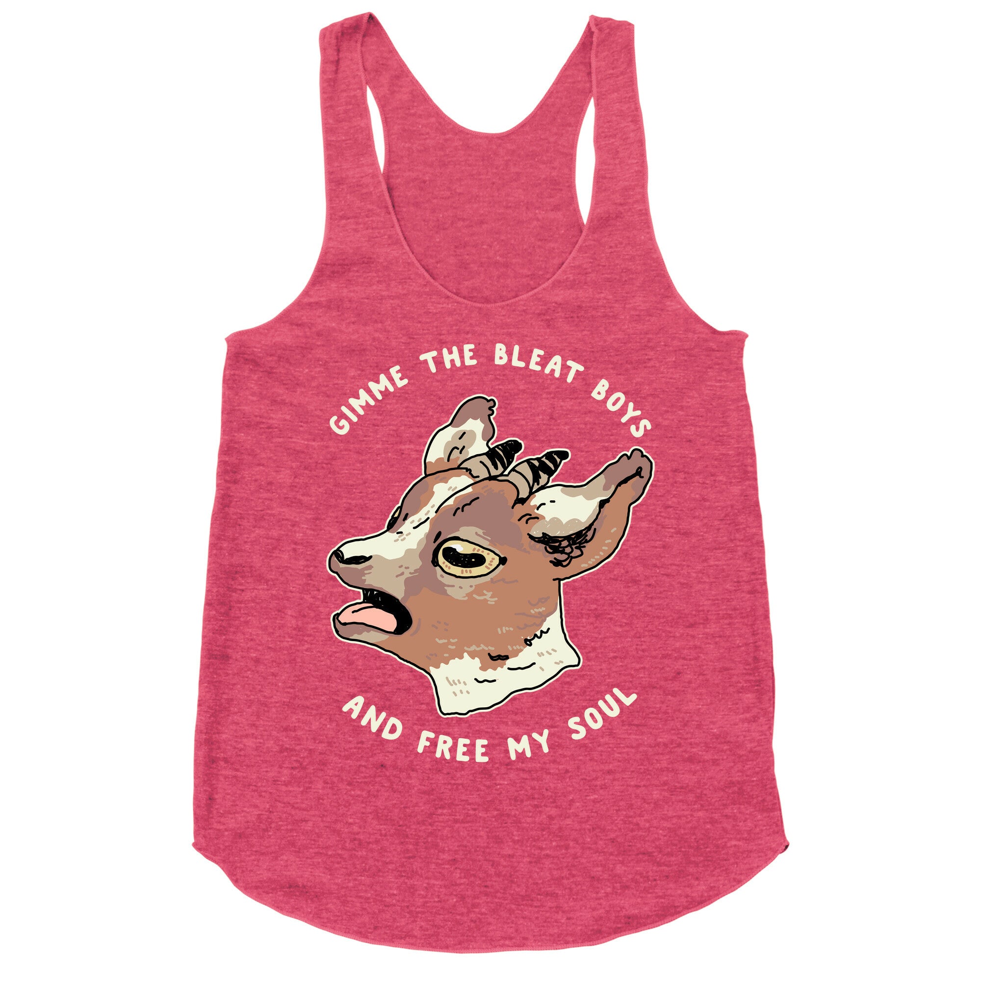 Gimme The Bleat Boys  Racerback Tank