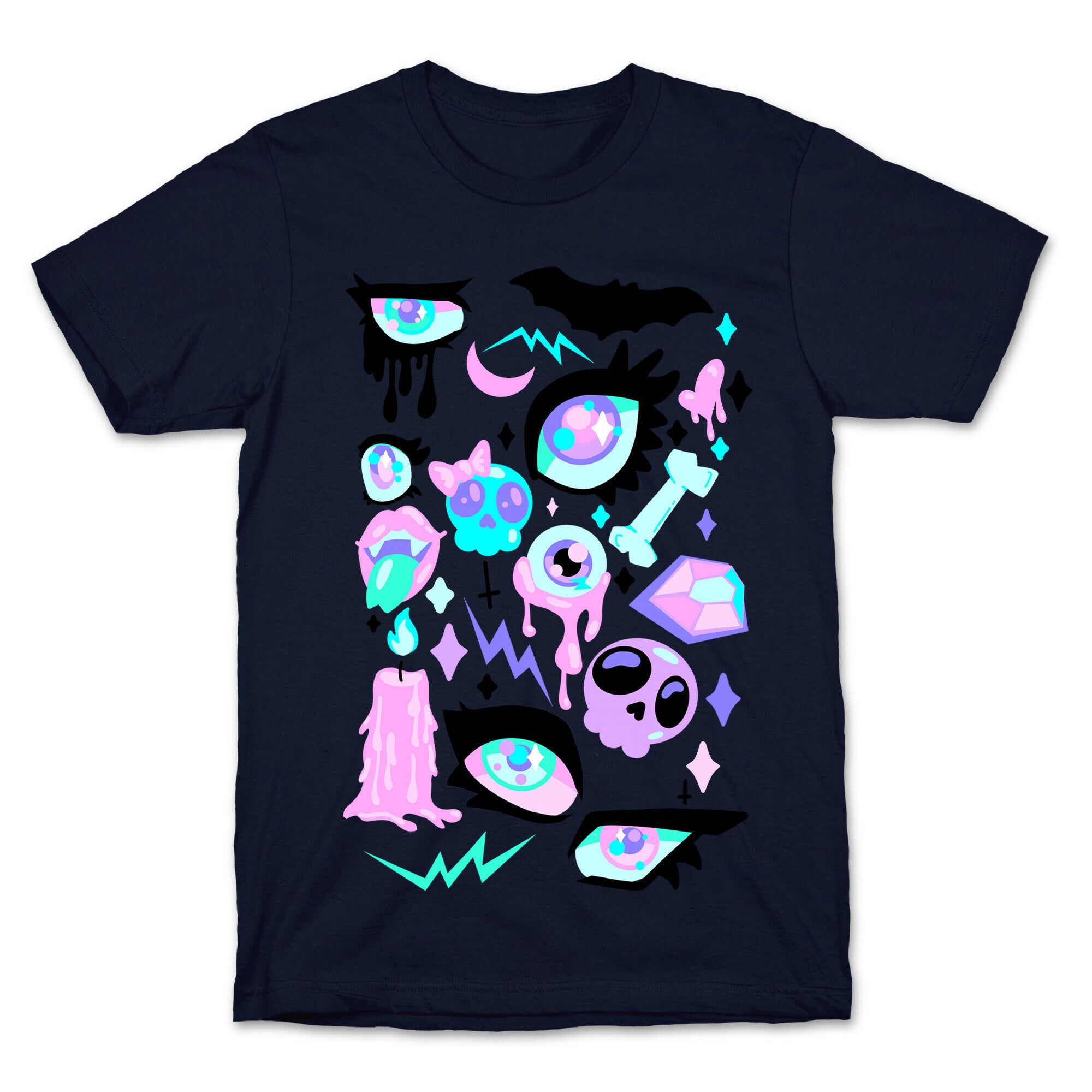 Pastel Goth Eyes Pattern T-Shirt