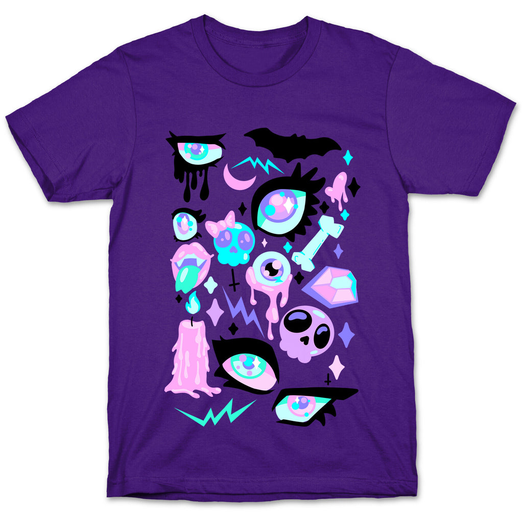 Pastel Goth Eyes Pattern T-Shirt