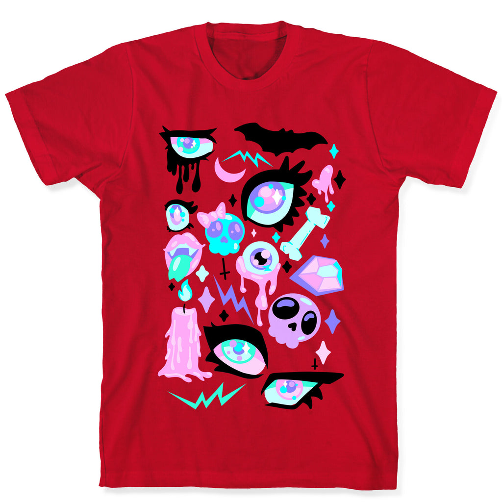 Pastel Goth Eyes Pattern T-Shirt