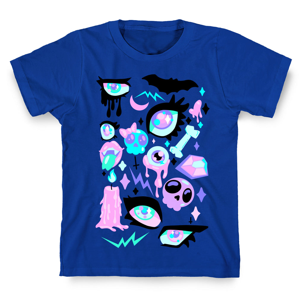 Pastel Goth Eyes Pattern T-Shirt