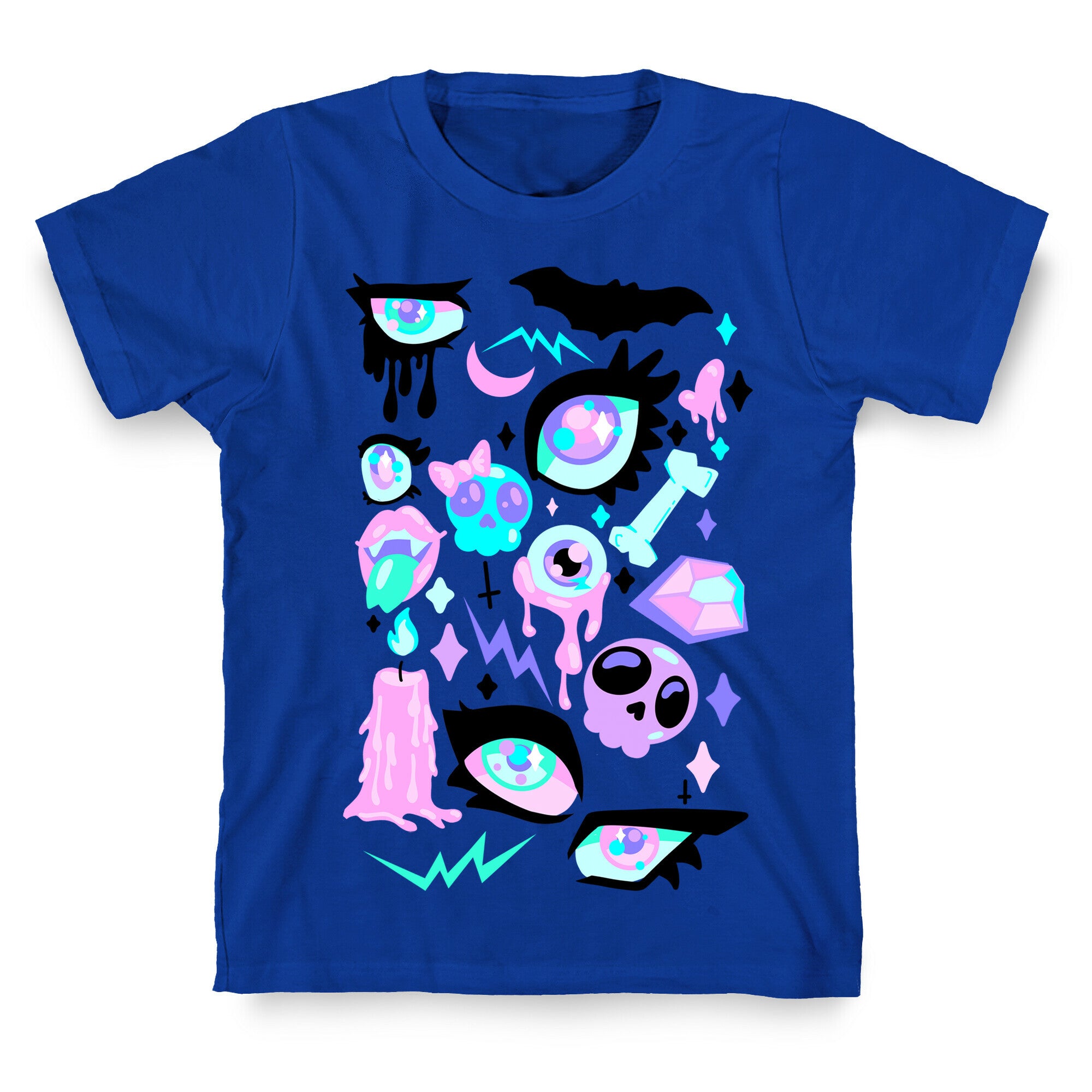 Pastel Goth Eyes Pattern T-Shirt