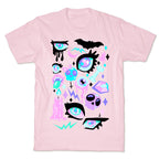 Pastel Goth Eyes Pattern T-Shirt