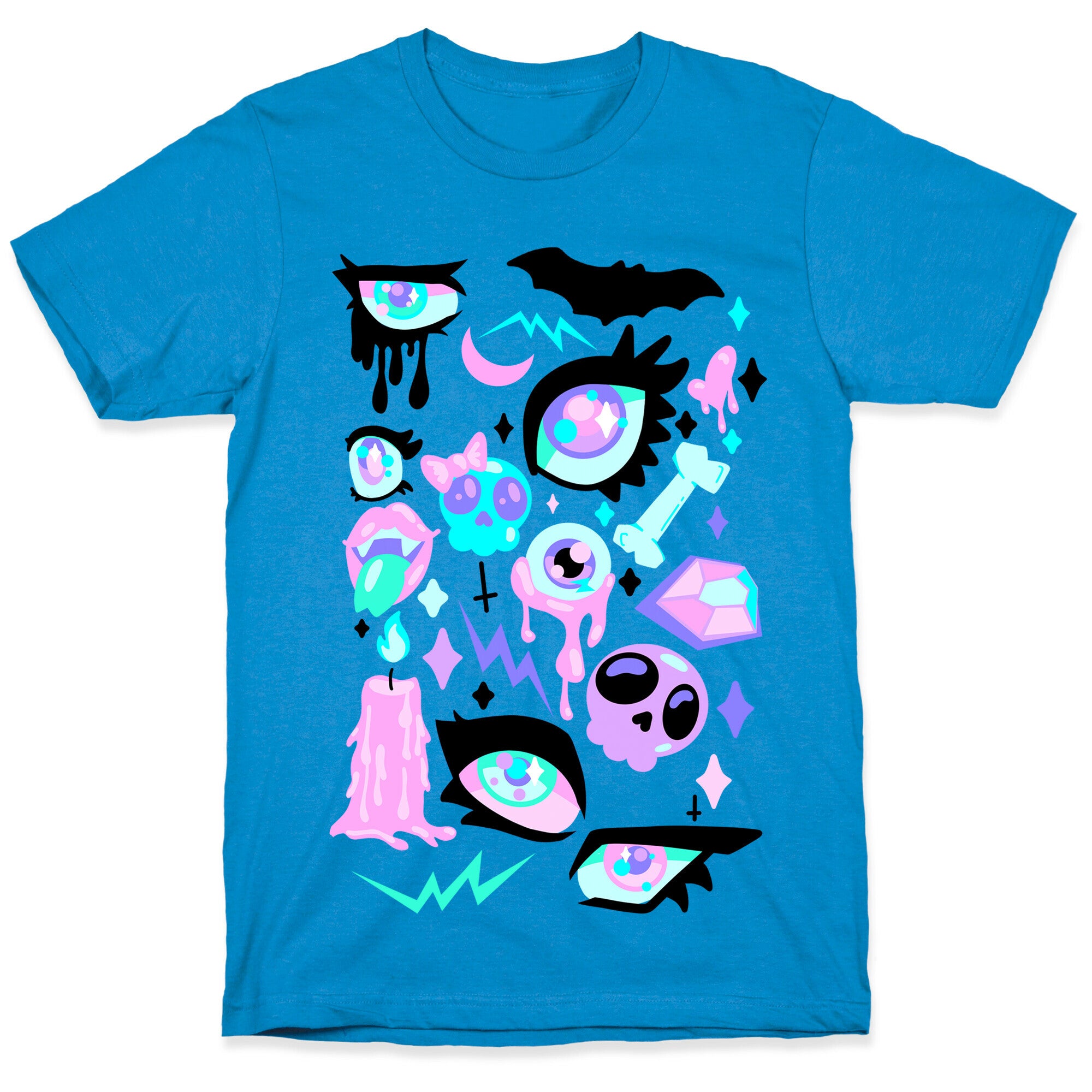 Pastel Goth Eyes Pattern T-Shirt