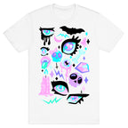 Pastel Goth Eyes Pattern T-Shirt