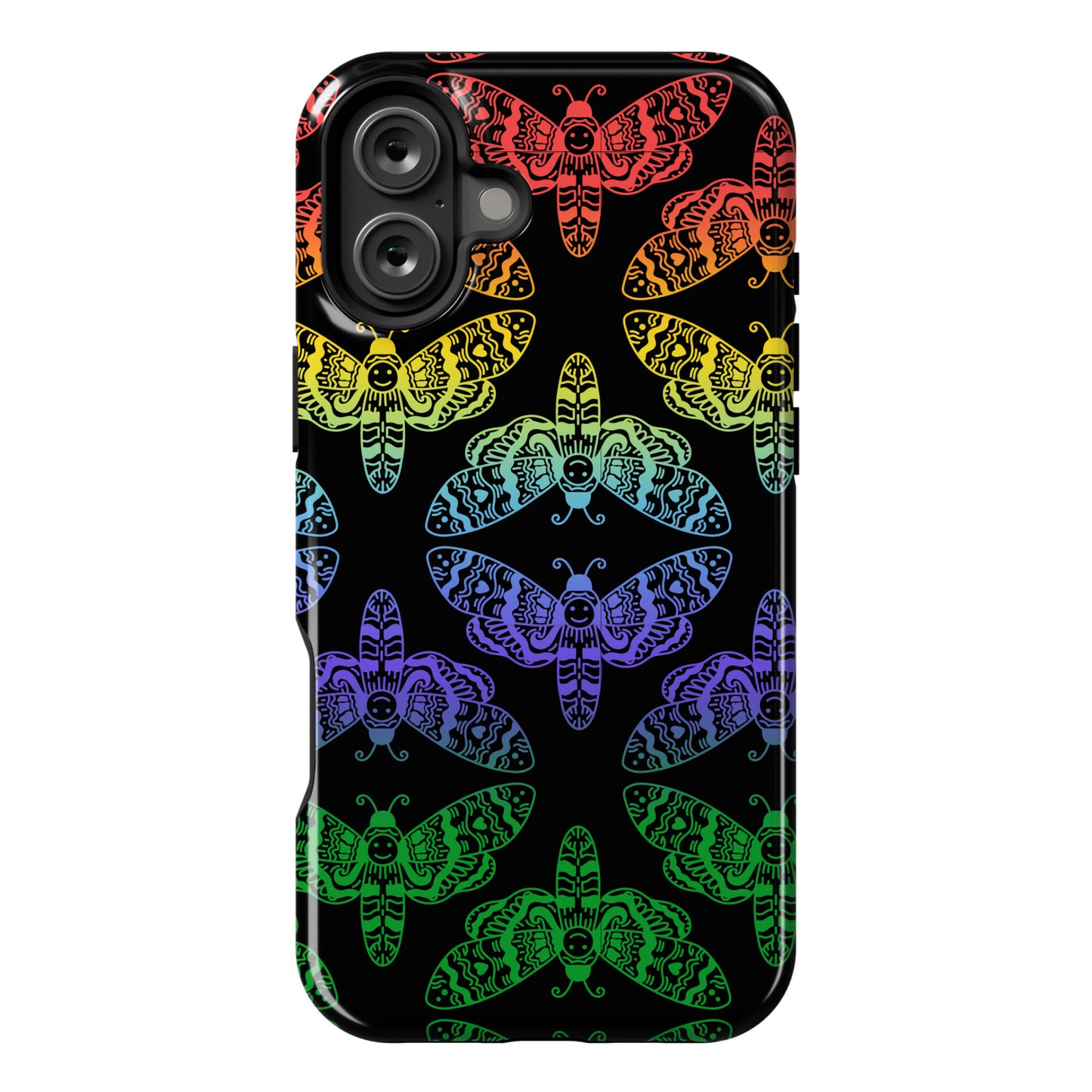 Rainbow Moth Pattern Phone Case