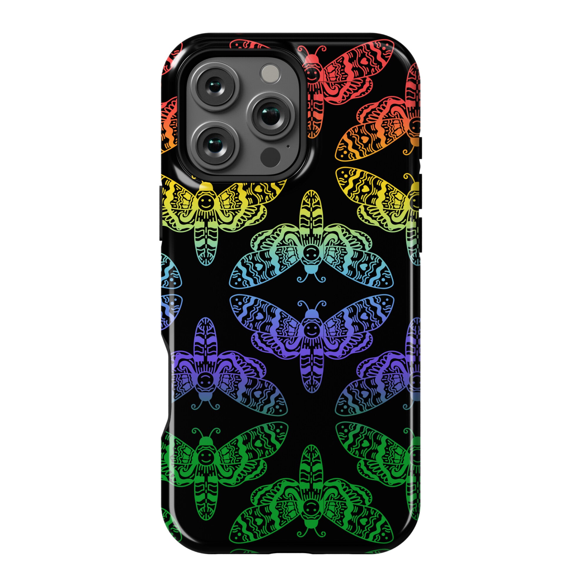 Rainbow Moth Pattern Phone Case