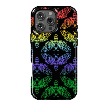 Rainbow Moth Pattern Phone Case