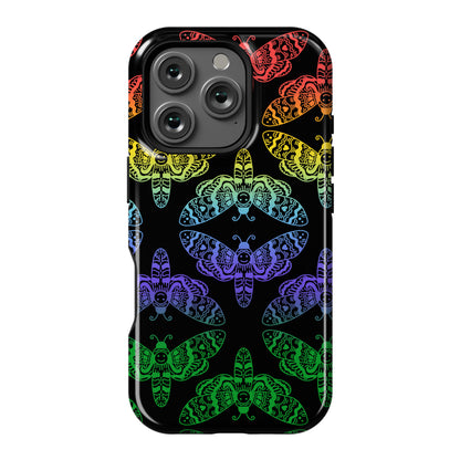 Rainbow Moth Pattern Phone Case