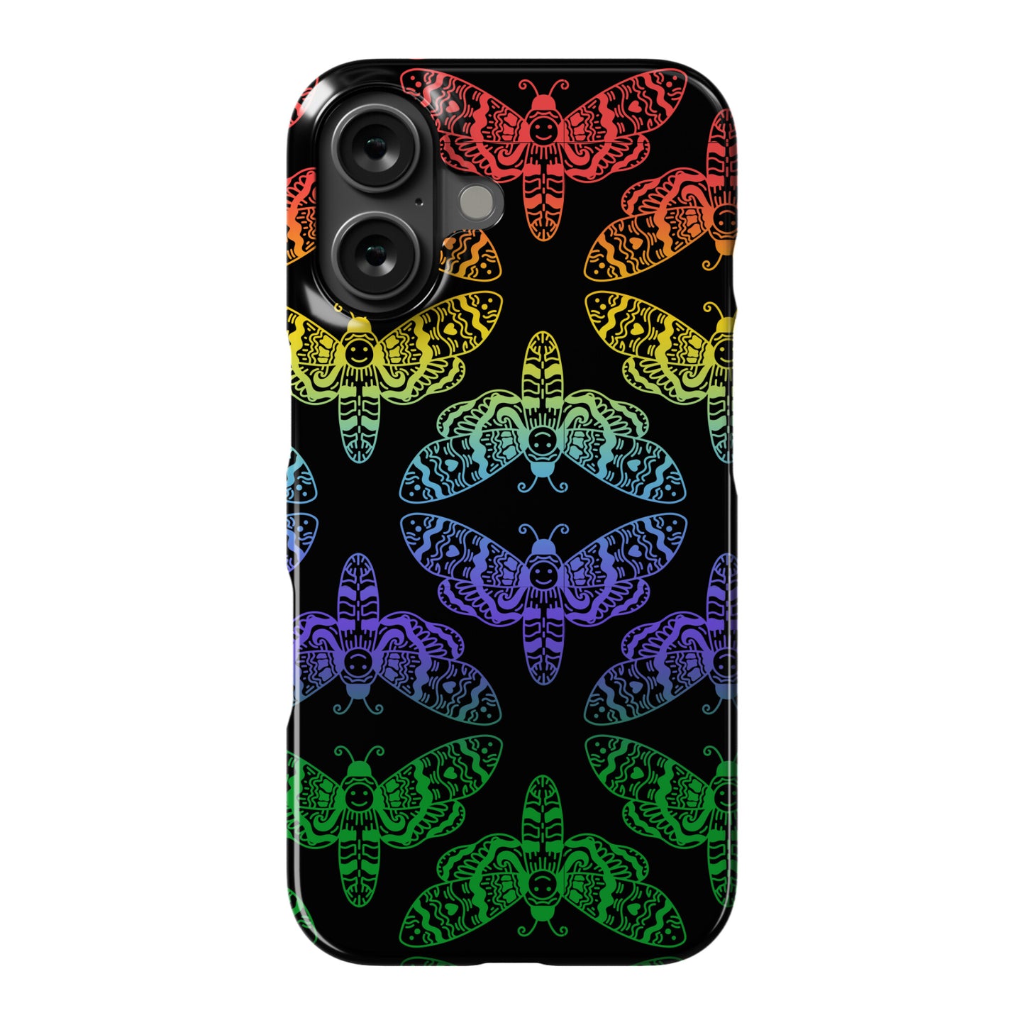 Rainbow Moth Pattern Phone Case