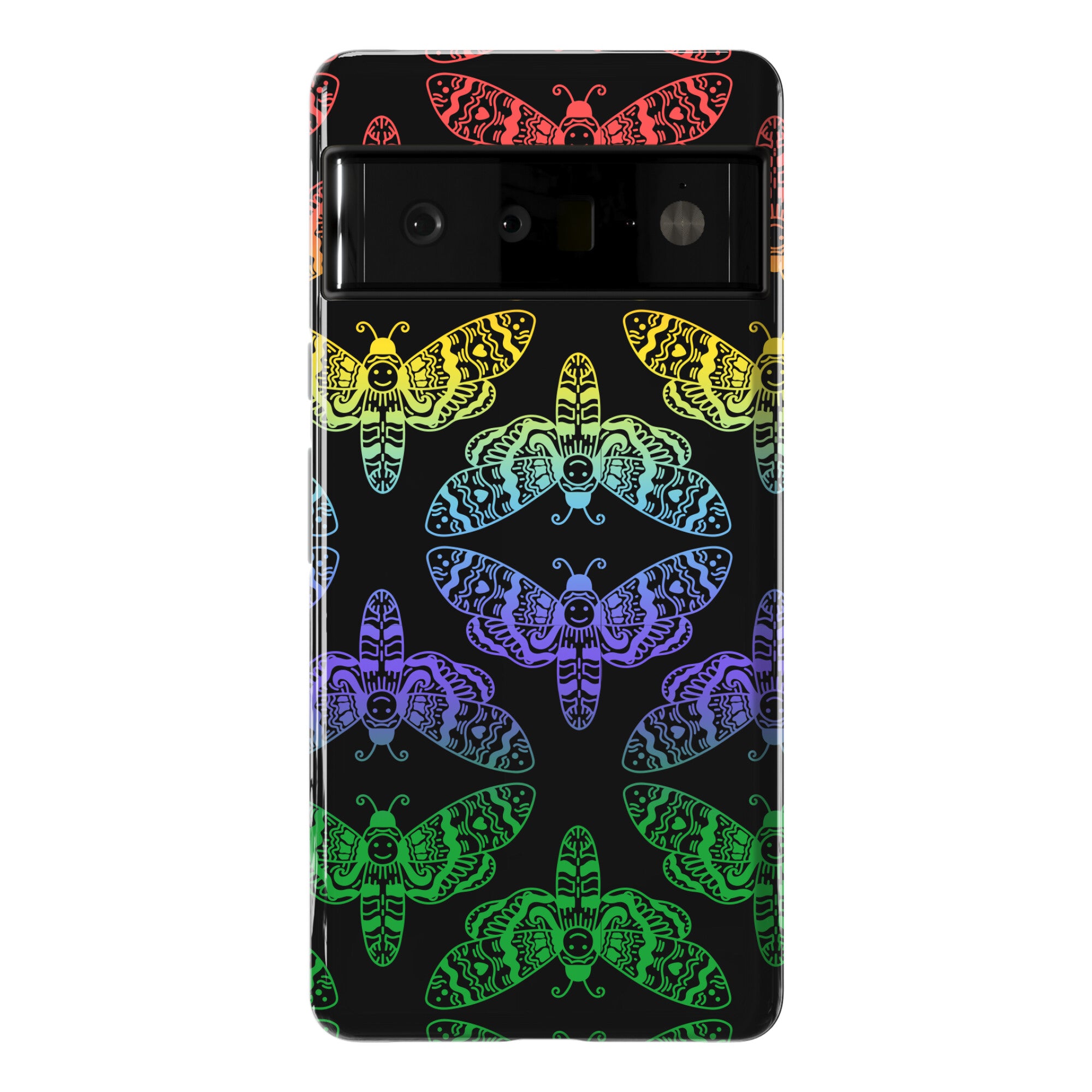 Rainbow Moth Pattern Phone Case