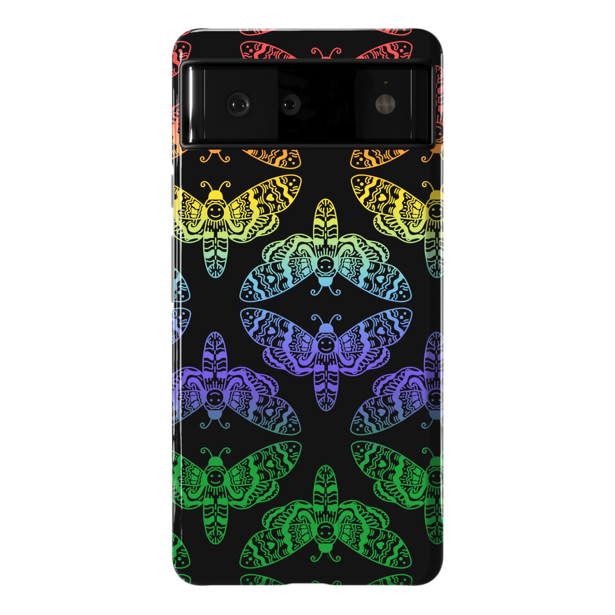 Rainbow Moth Pattern Phone Case