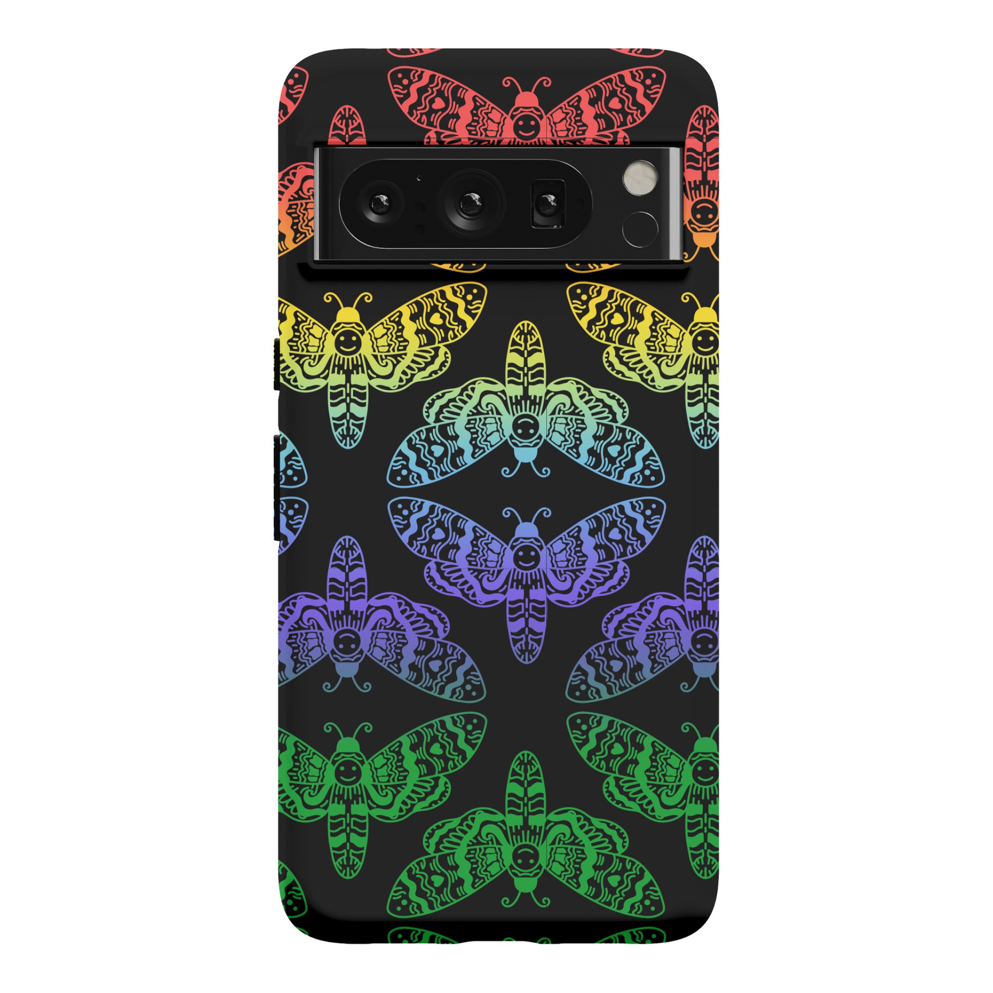 Rainbow Moth Pattern Phone Case