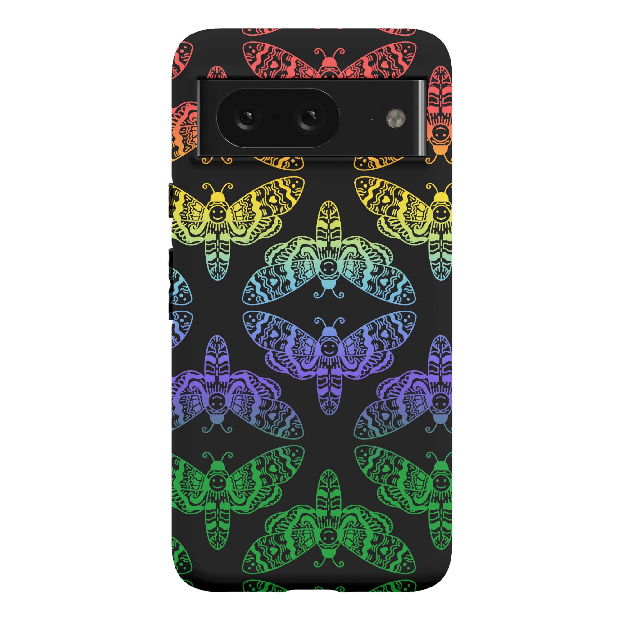 Rainbow Moth Pattern Phone Case
