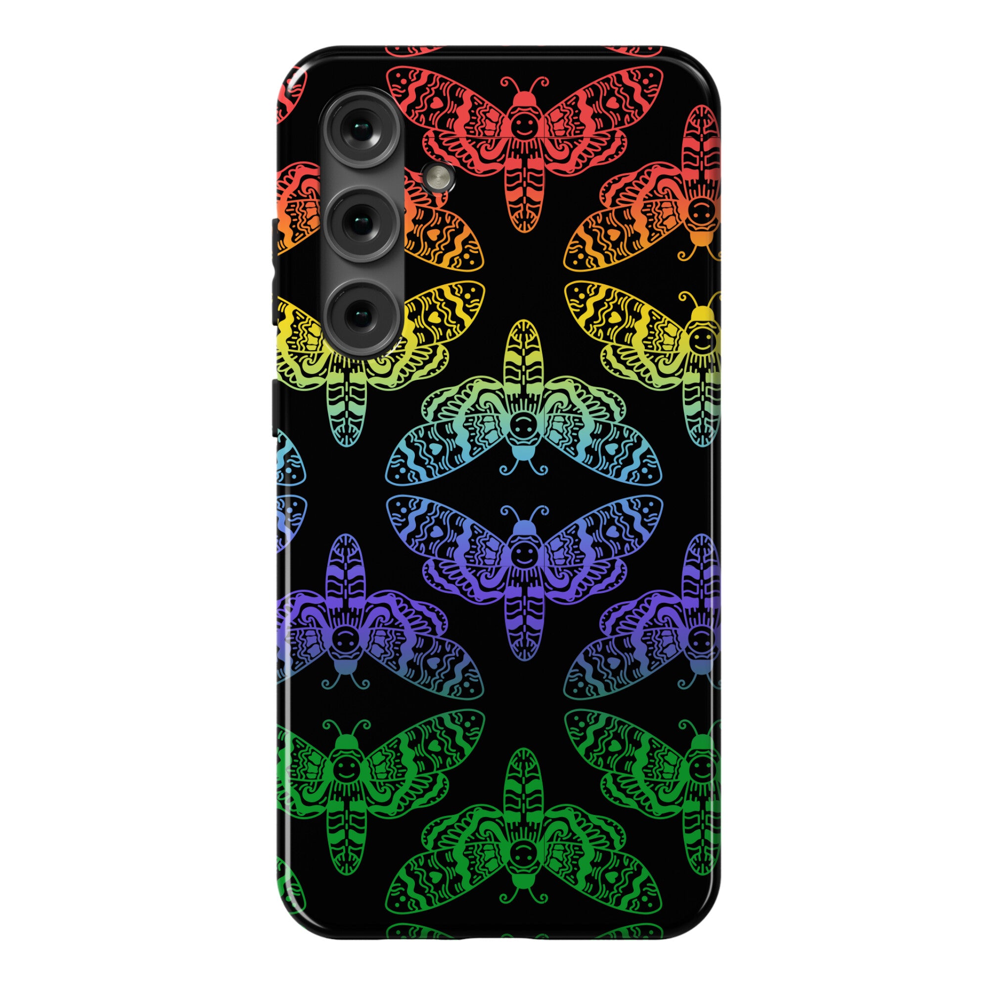 Rainbow Moth Pattern Phone Case
