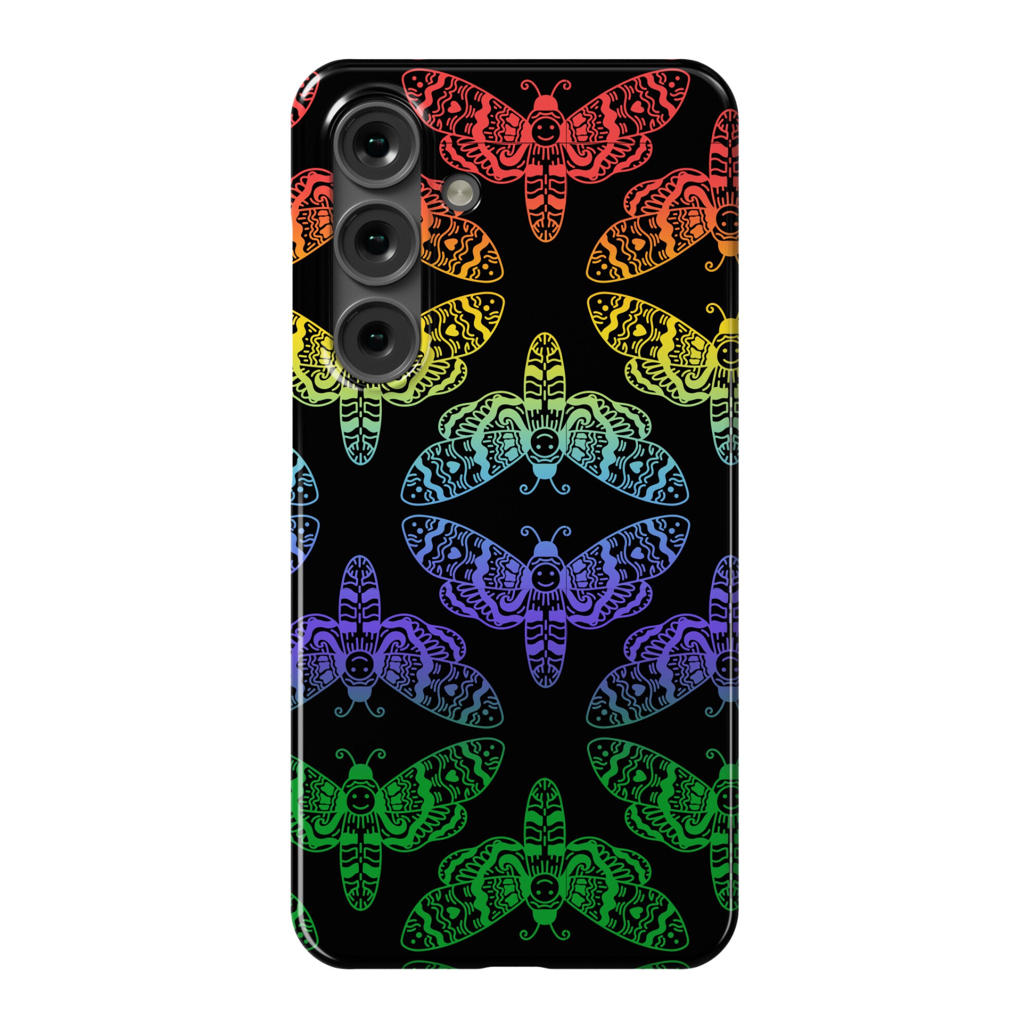 Rainbow Moth Pattern Phone Case