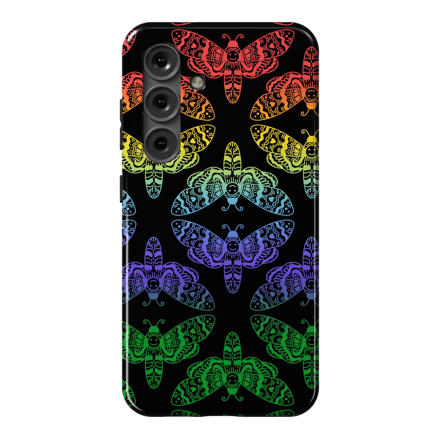 Rainbow Moth Pattern Phone Case