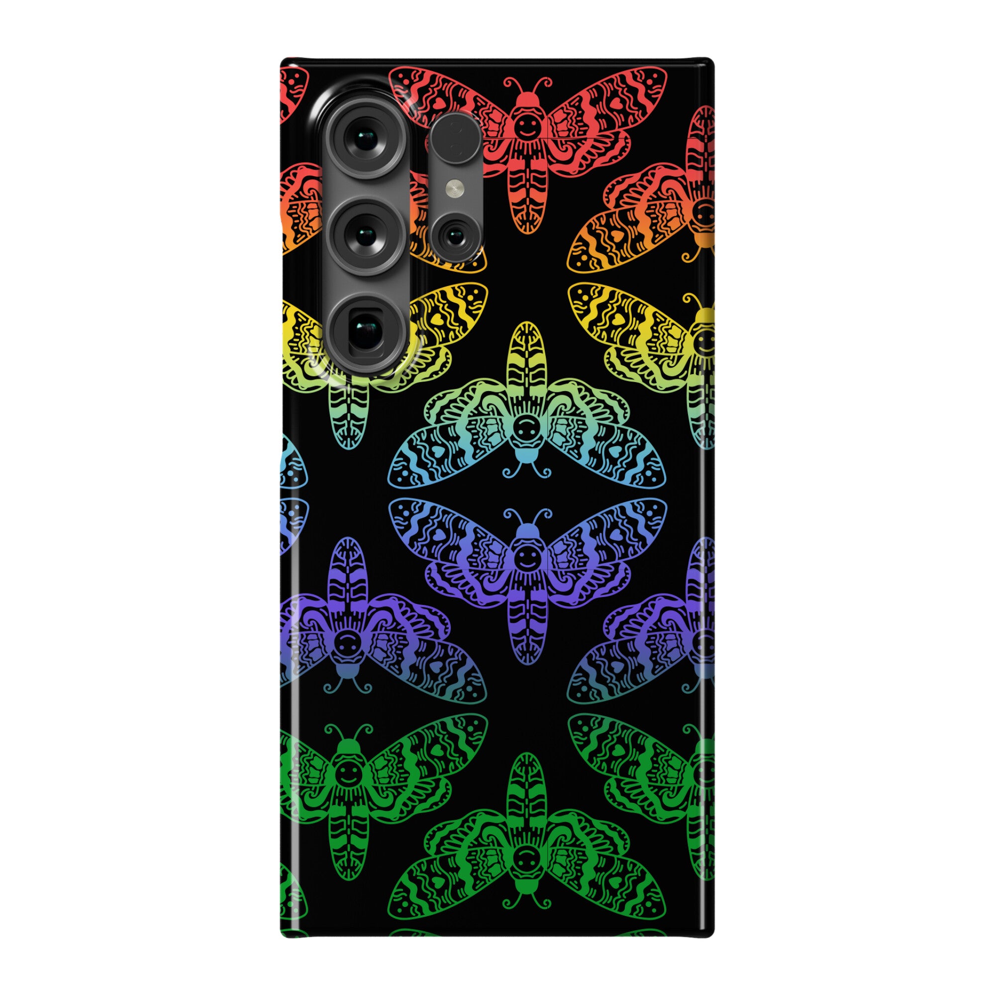 Rainbow Moth Pattern Phone Case